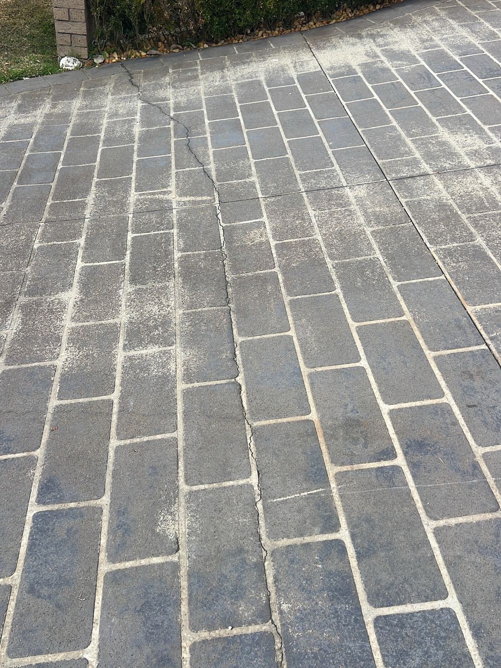 Moderate cracking where too few control joints were provided, found during a building and pest inspection in Stanhope Gardens