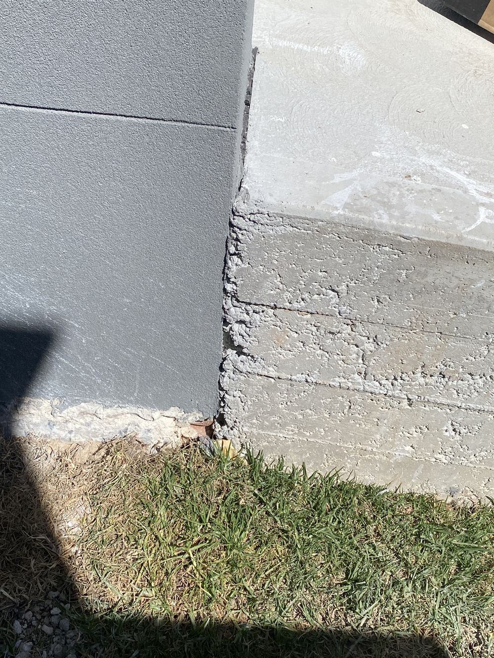 No isolation joint between the house slab and the driveway, Rouse Hill