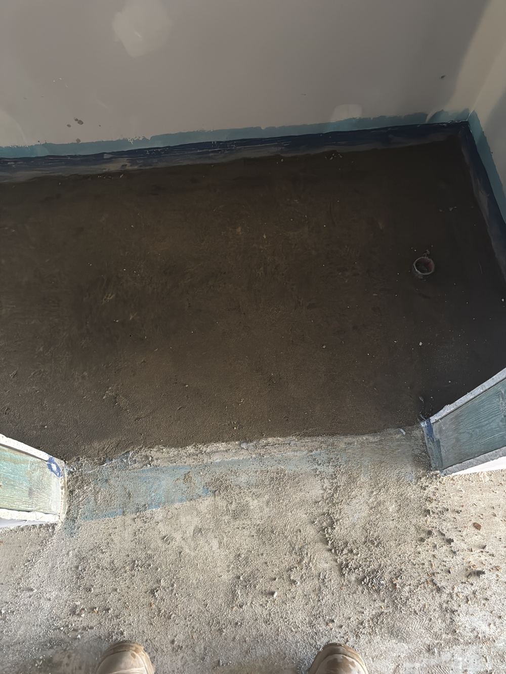 No water stop angle under the wet area doorway to hold water in, found during a fixing stage inspection in Rouse Hill